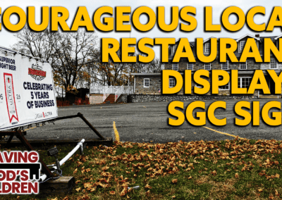 SGC Large Billboard Sign Posted at Trackside Restaurant